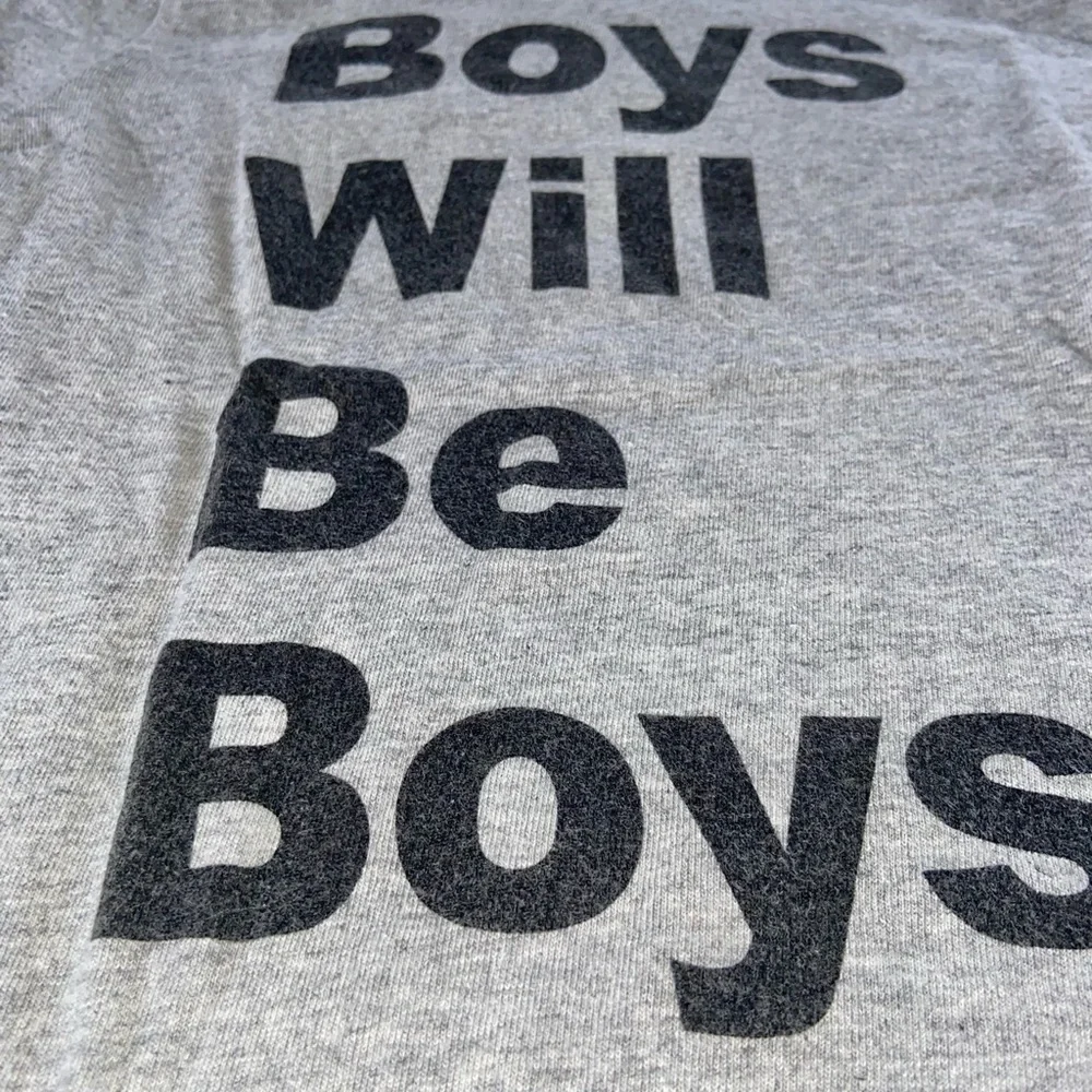 Old Navy grey long sleeve tee shirt Boys Will Be Boys  graphic kids 4T